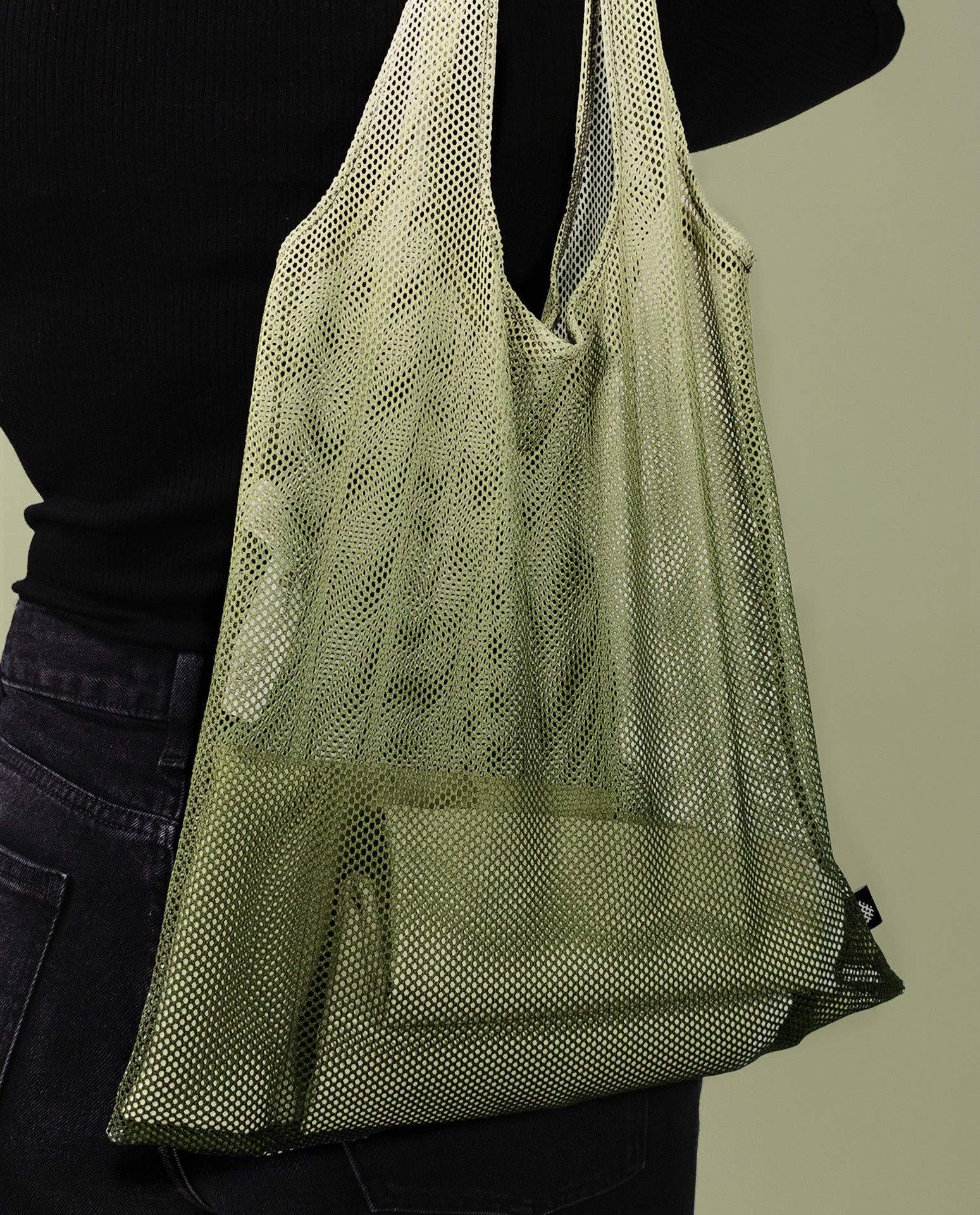 Arpe - Wholesale Grocery/Shopping Bag - Mesh Bag Olive Green3