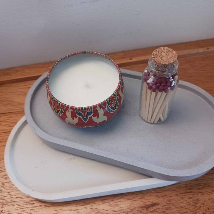 Polyvalent en béton, plateau à bibelots, pour la vente par Casa de Iris Crafts