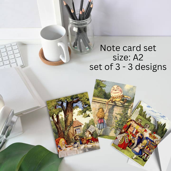 Alice i Underlandet Grupp 2 - Notecards för wholesale av Wallflower Market