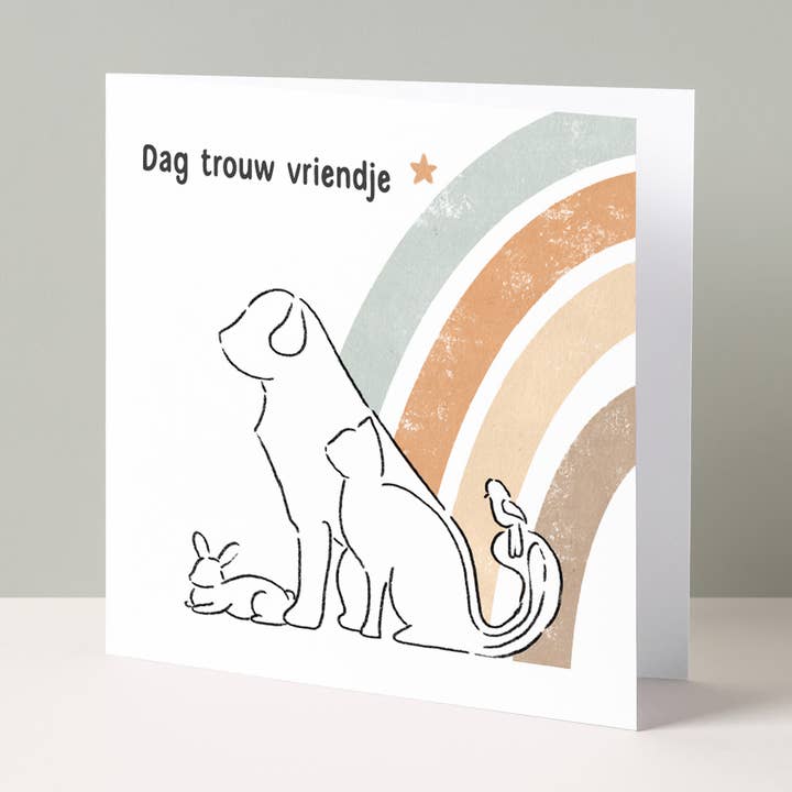 Wenskaart | Dag trouw vriendje voor wholesale door Studio Poppybird