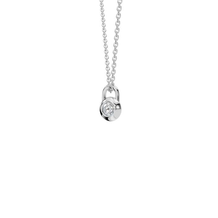 PureYou Jewelry - Wholesale Pendant/charm necklace - 14k Gold Diamond Solitaire Necklace, Lock Pendant5