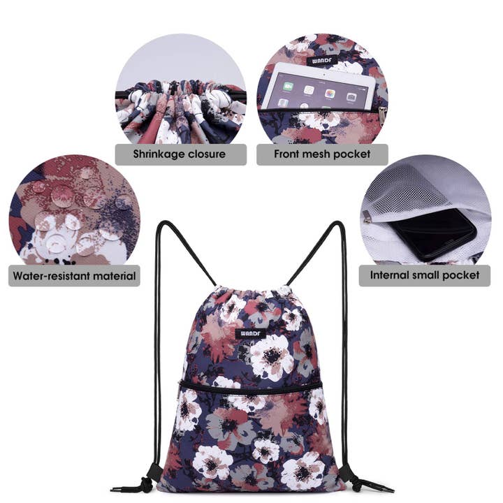 wandf - Wholesale Drawstring bag – Unisex - WANDF Drawstring Backpack Sport Yoga Gym Shopping String Bag17