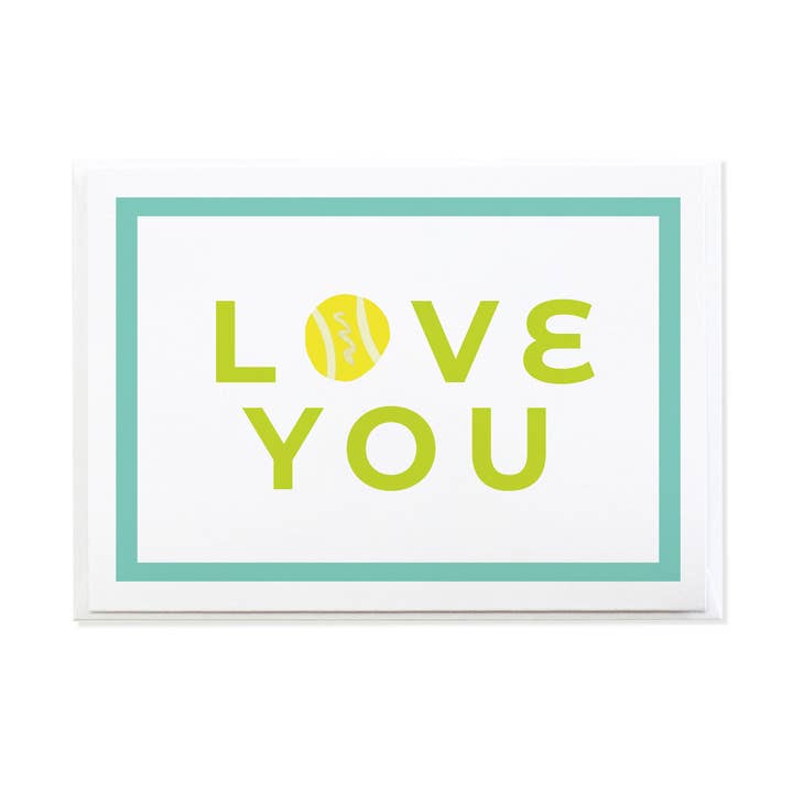 Tennis Love Card for wholesale by Anne Green Design