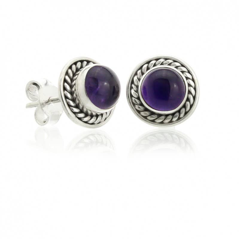 UniArt - Vente Clous d'oreille - Mini Boucles d'oreilles Sunna, Pierres Précieuses et Argent Sterling8