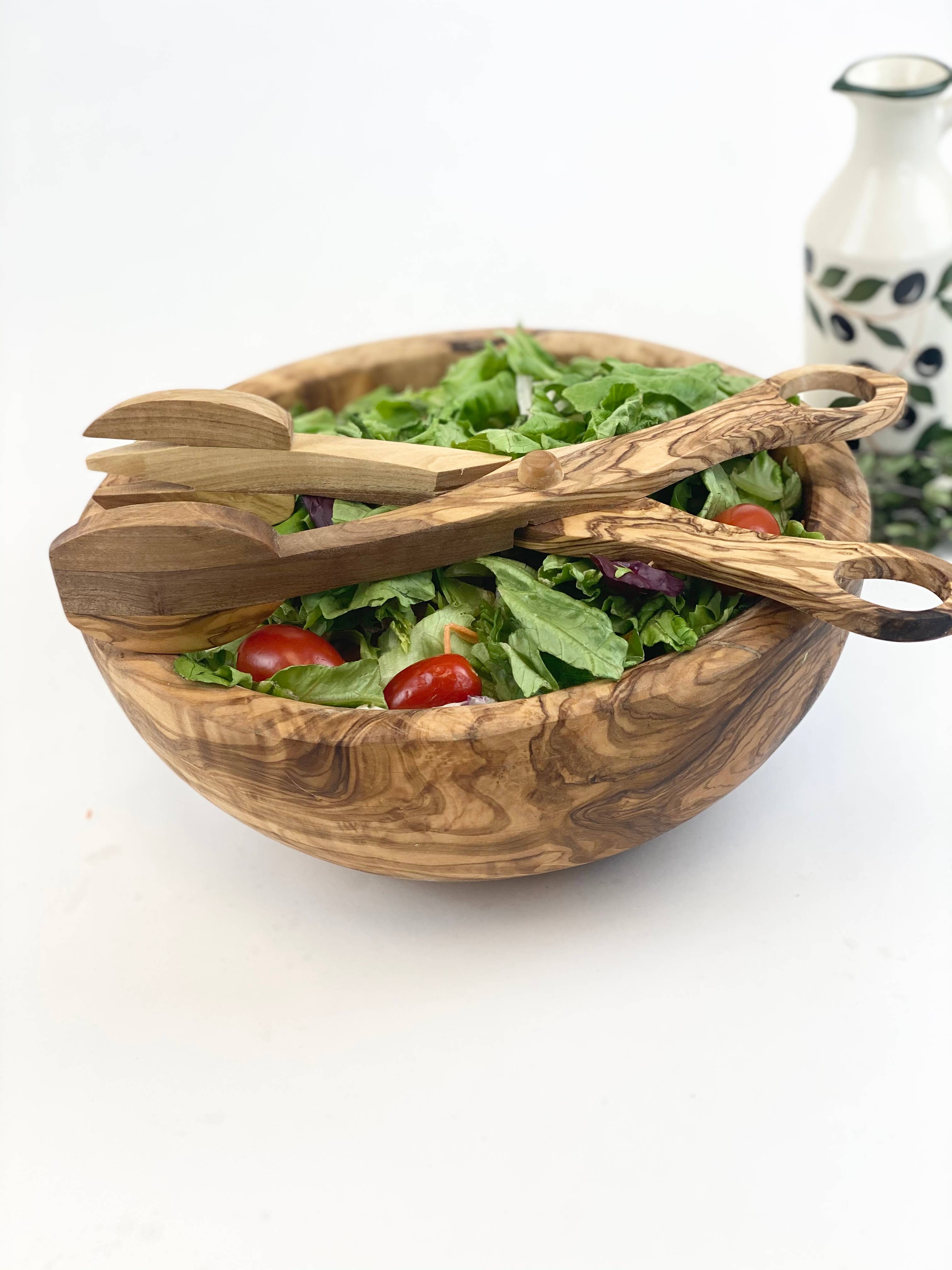 Natural OliveWood - Wholesale Keukentang - Olive Wood serveertang