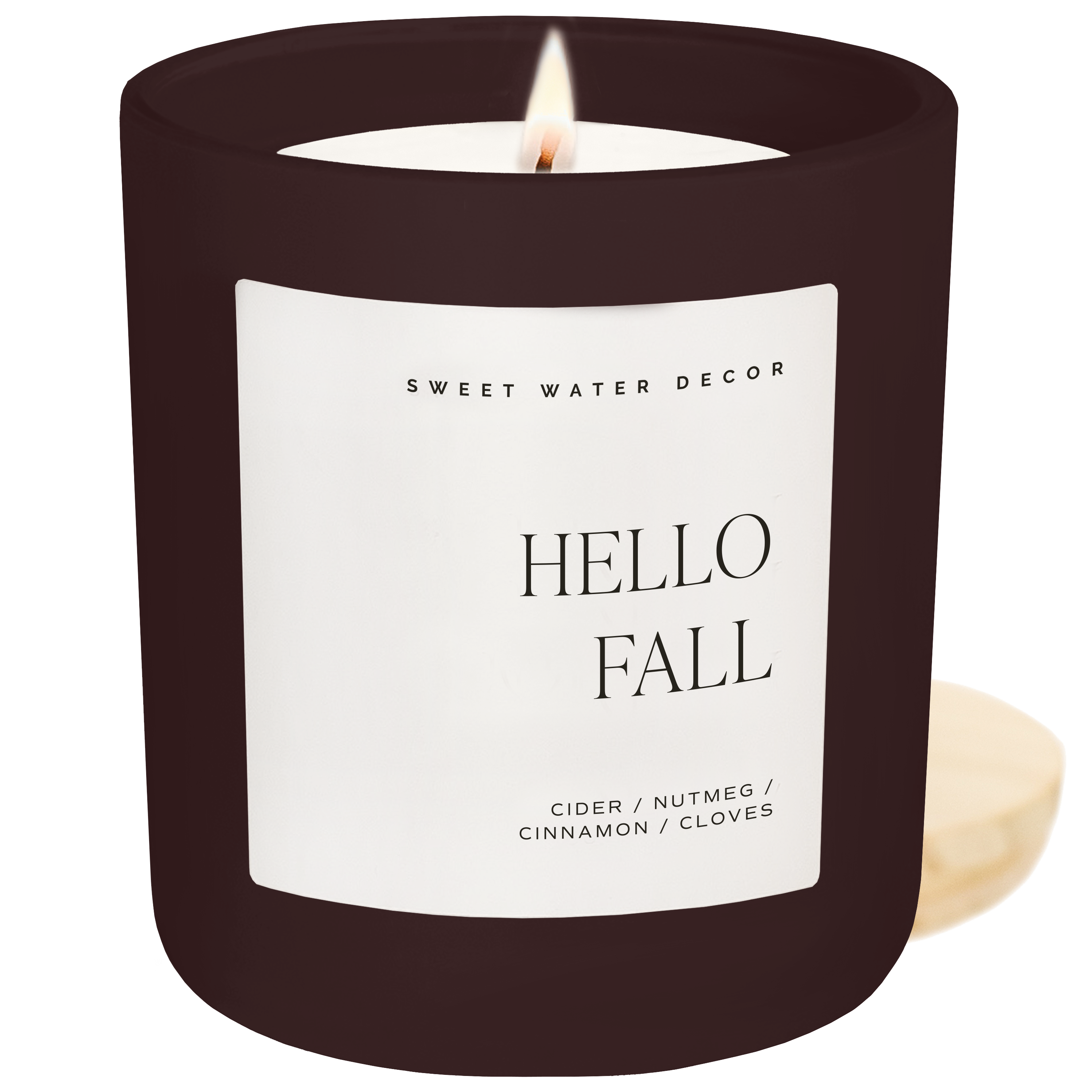 Sweet Water Decor - Wholesale Jar/Filled Candle - Hello Fall 15 oz Soy Candle, Matte Jar - Fall Decor1