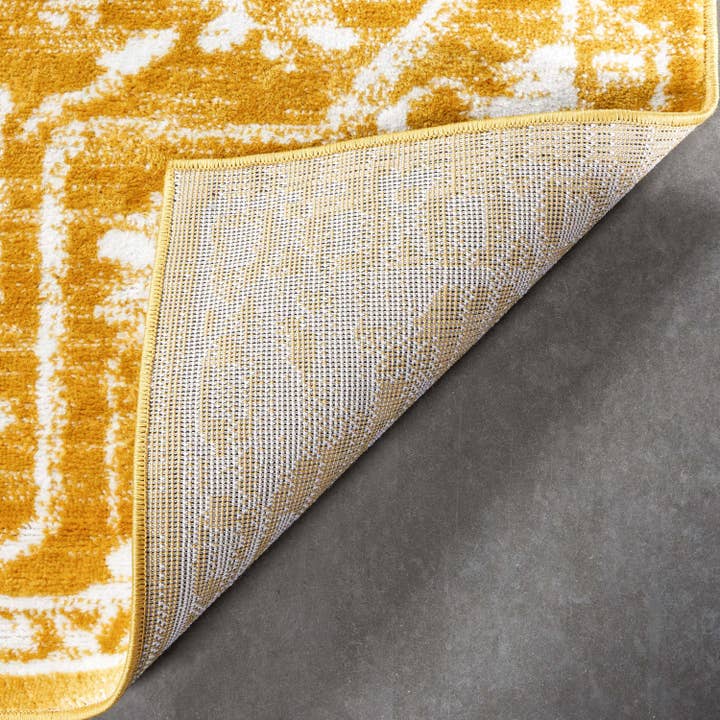 Well Woven – wholesale Matta – Disa Vintage Medaljong Guld Mjuk Matta Av Chill Mattor