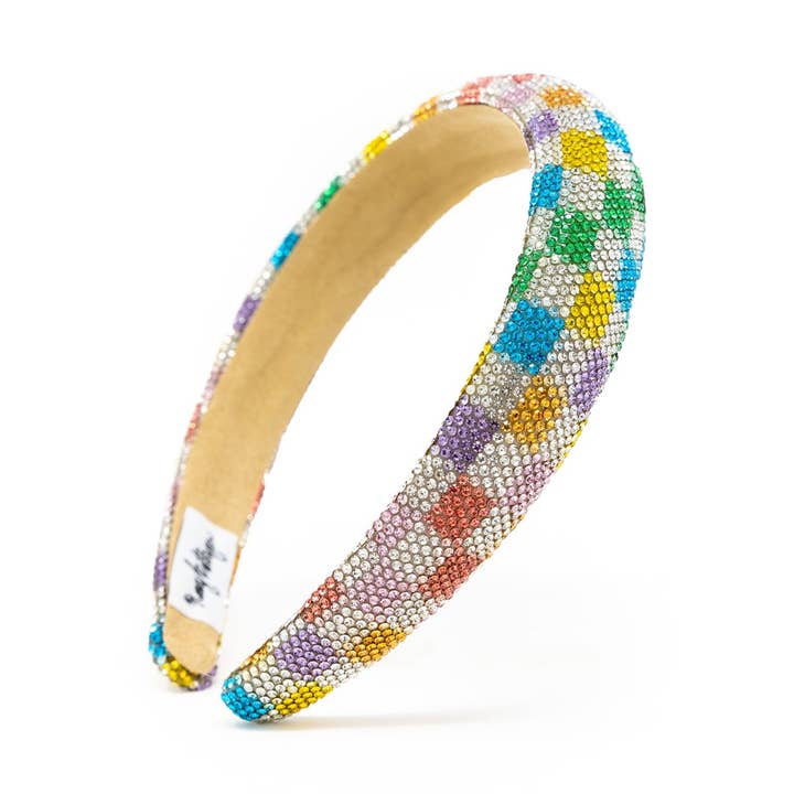 Regnbue-ternet pandebånd med print for engroshandel hos Mary Kathryn Design