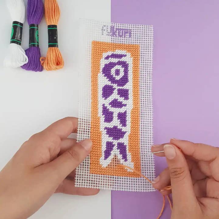 Kit Canevas - DIY -  marque page Koinobori pour la vente par Fukuri