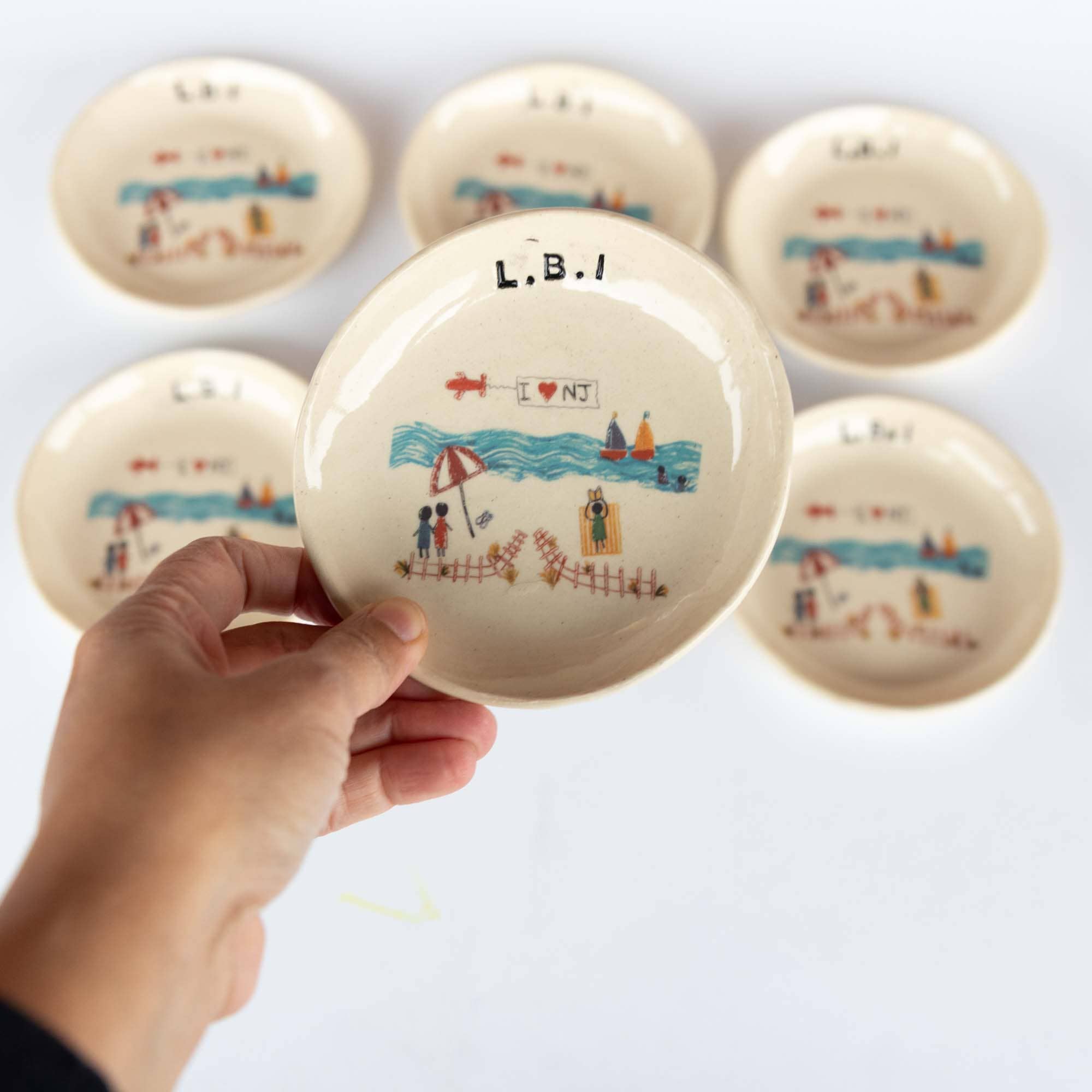 Tara Kothari - Wholesale Jewelry Dish - Custom Beach Illustrated Handmade Souvenir Dish7