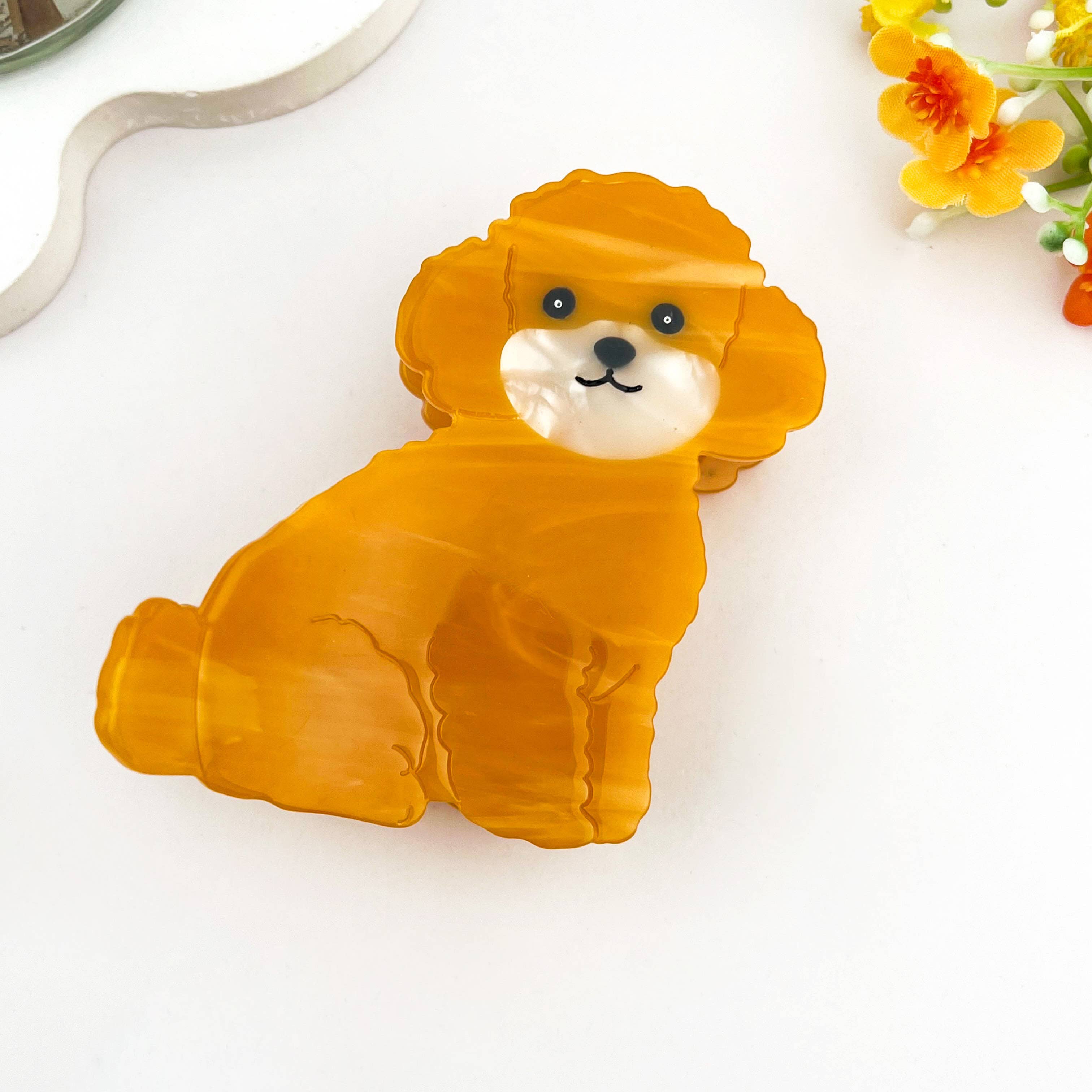 mildstyles - Vente Pince à cheveux – femme - Pince à cheveux en acétate en forme d'animal adorable chien3