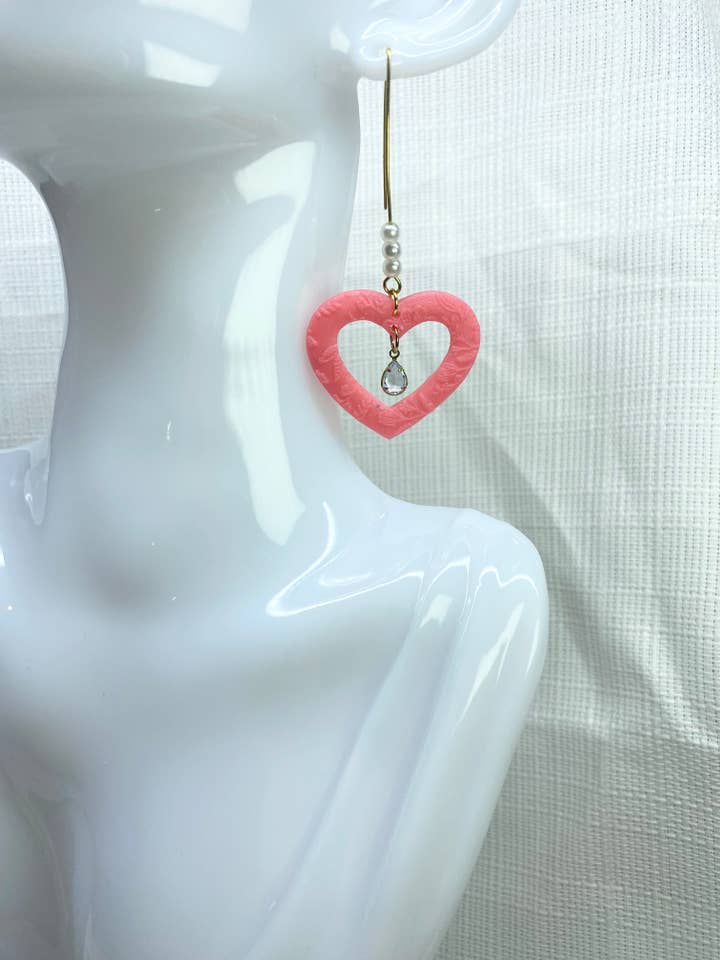 Hallow heart dangles for wholesale by Buzzy bee clay