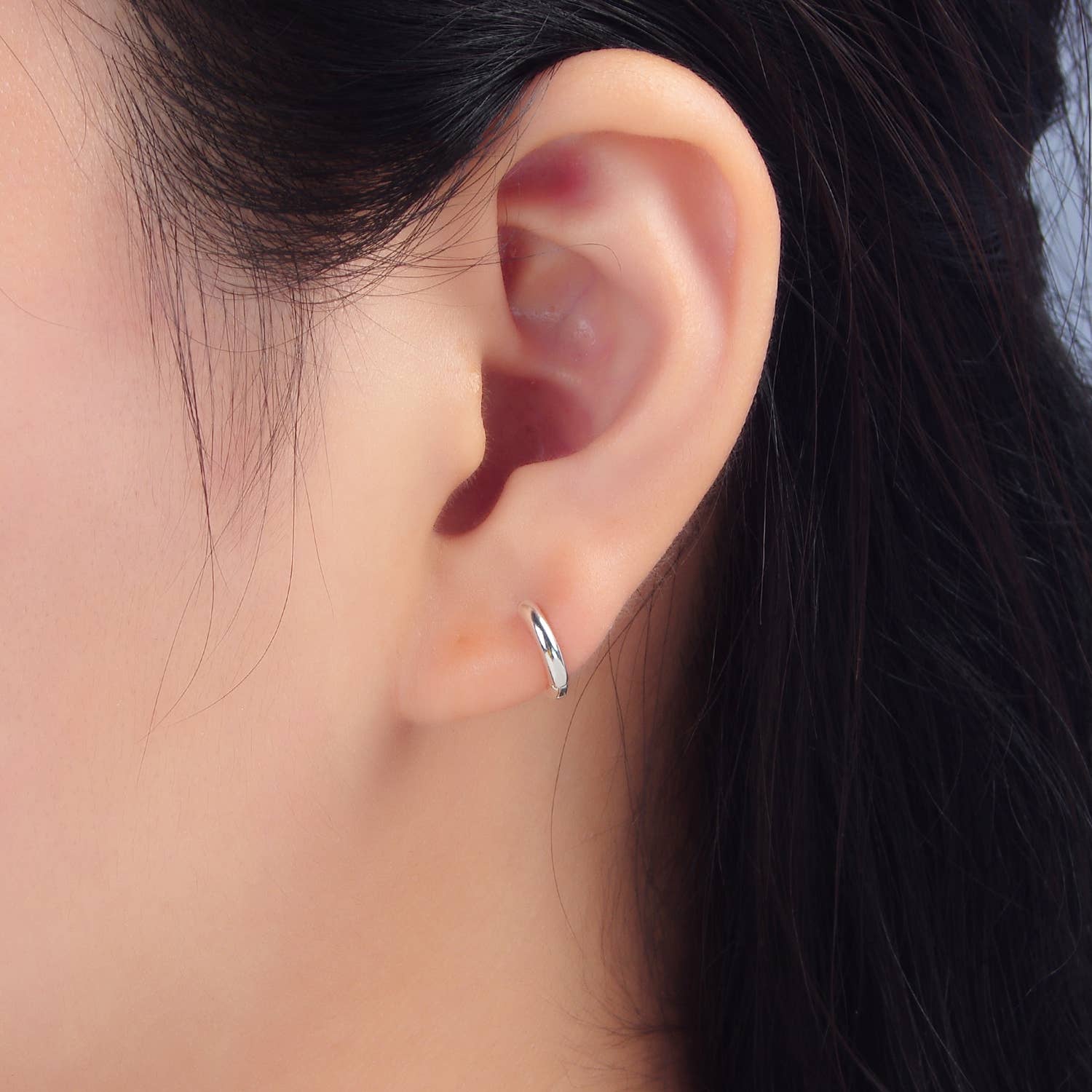 Aim Eternal - Wholesale Huggie Earrings - Sterling Silver Cartilage Huggie Hoop Earrings | SL-3771