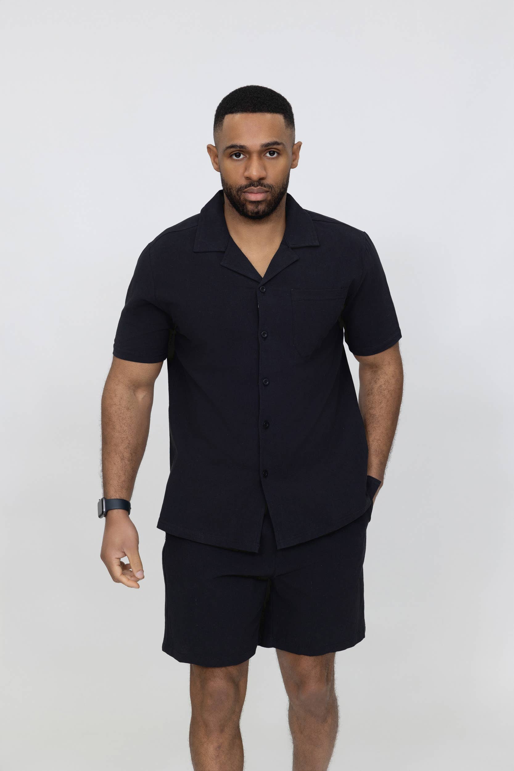 Zayne Paris - Wholesale Top & Short Set (NOT Loungewear) - Men's - Shirt and shorts set TX1099-12