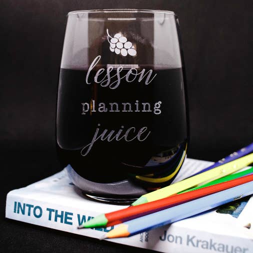 Lesson Planning Juice Glass for wholesale by A to Z Imaging and Design