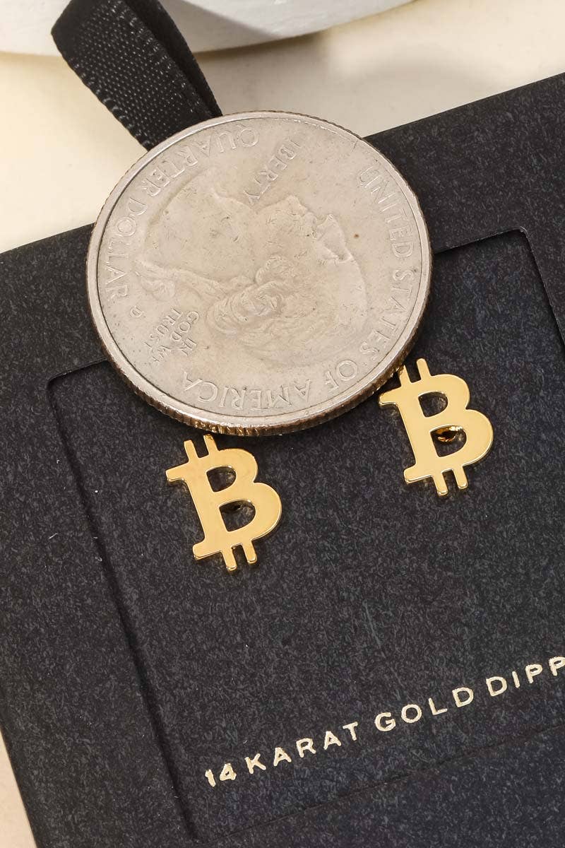 Anarchy Street – wholesale Stud/post earrings – Secret Box Mini Bitcoin Stud Earrings2