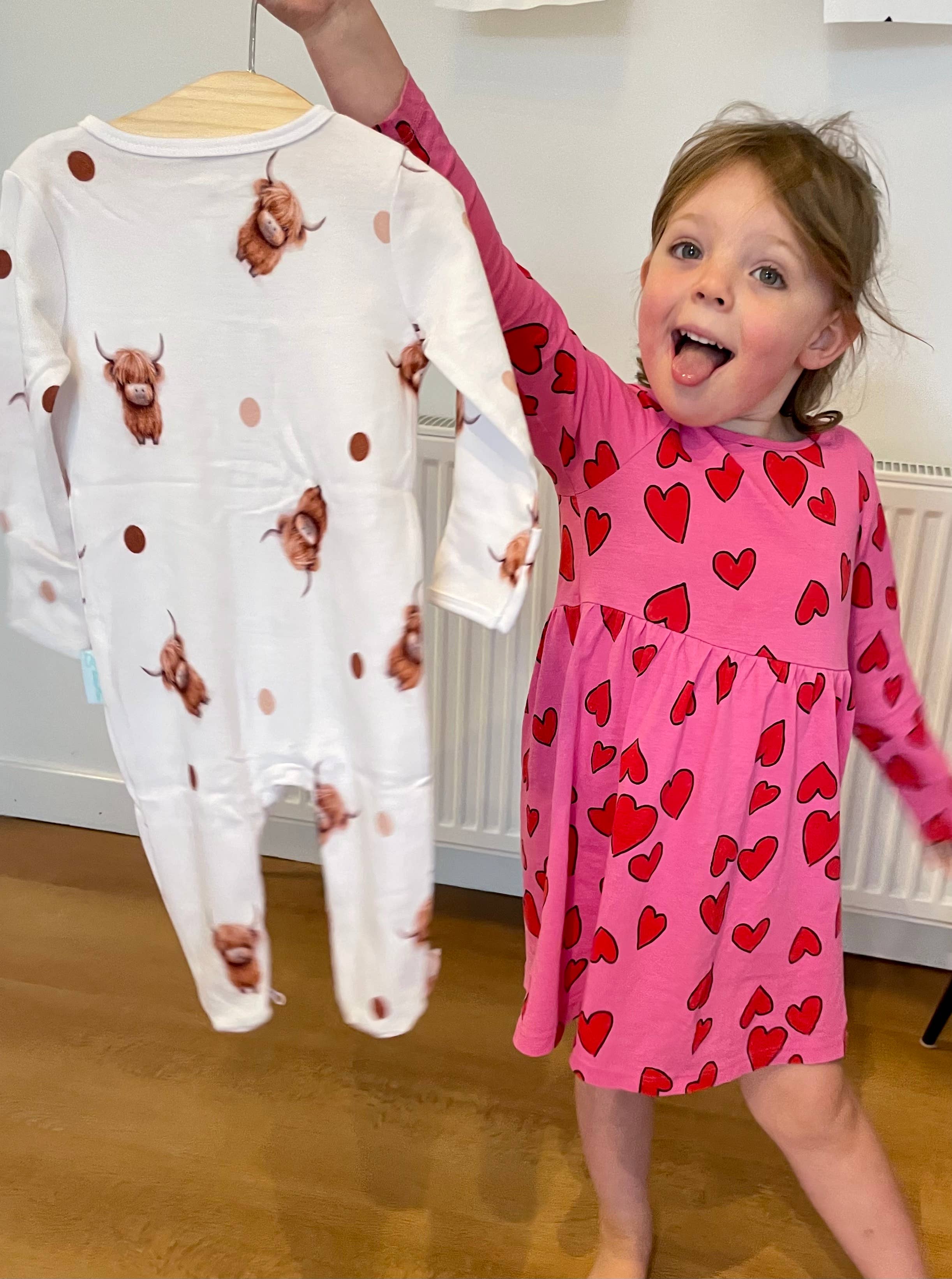 BabyMac – wholesale Sleepsuit – Baby – Highland Cow Sleepsuit2