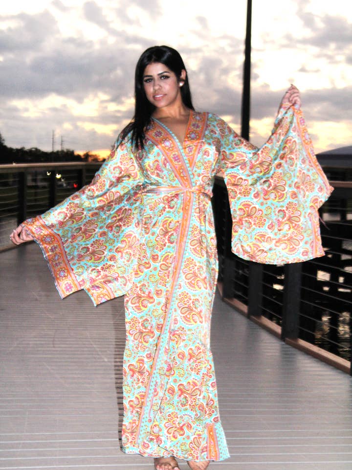Foutaz - Wholesale Kimono - Women's - Long Sleeve Boho Kimonos, Long Duster , Case of mixed colors