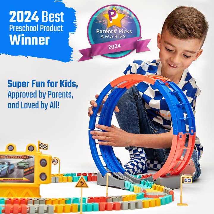 JitteryGit - Wholesale Toy Set - Kids - FlashTrack Glow in the Dark Racing & Building Track Set5