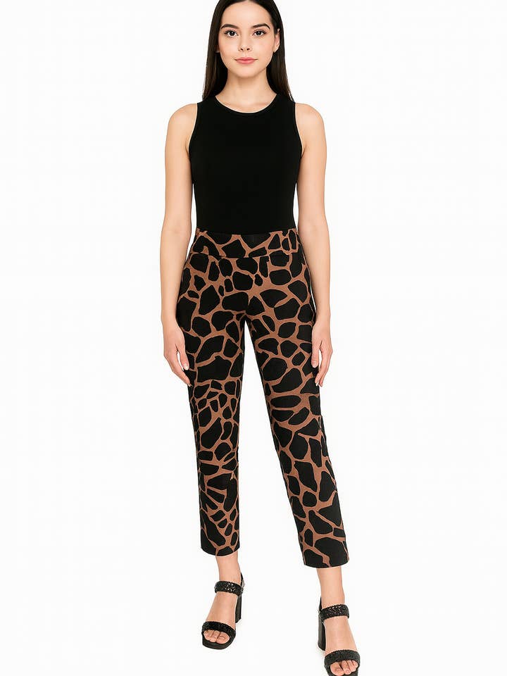 Krazy Larry P507 Pull on Pant - Brown Rocks for wholesale by KRAZY LARRY