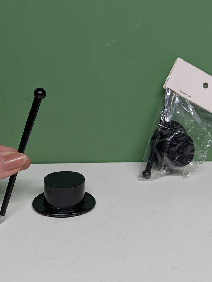 Adorno para tarta de sombrero de copa y bastón para venta al por mayor de vintagegoodies