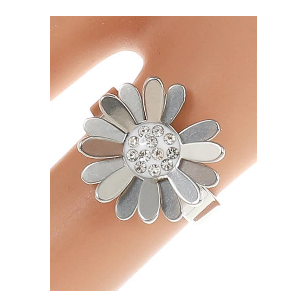 Atlas Fashion - Wholesale Band/Stacked Ring - Stainless Steel Daisy Ring0