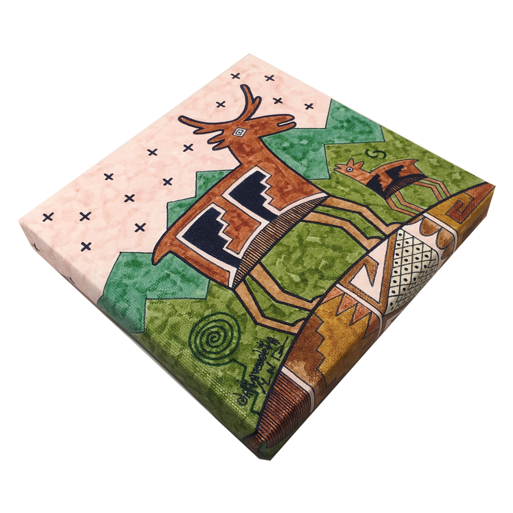 Fourth World Design - Wholesale Art Print - Deer Family1