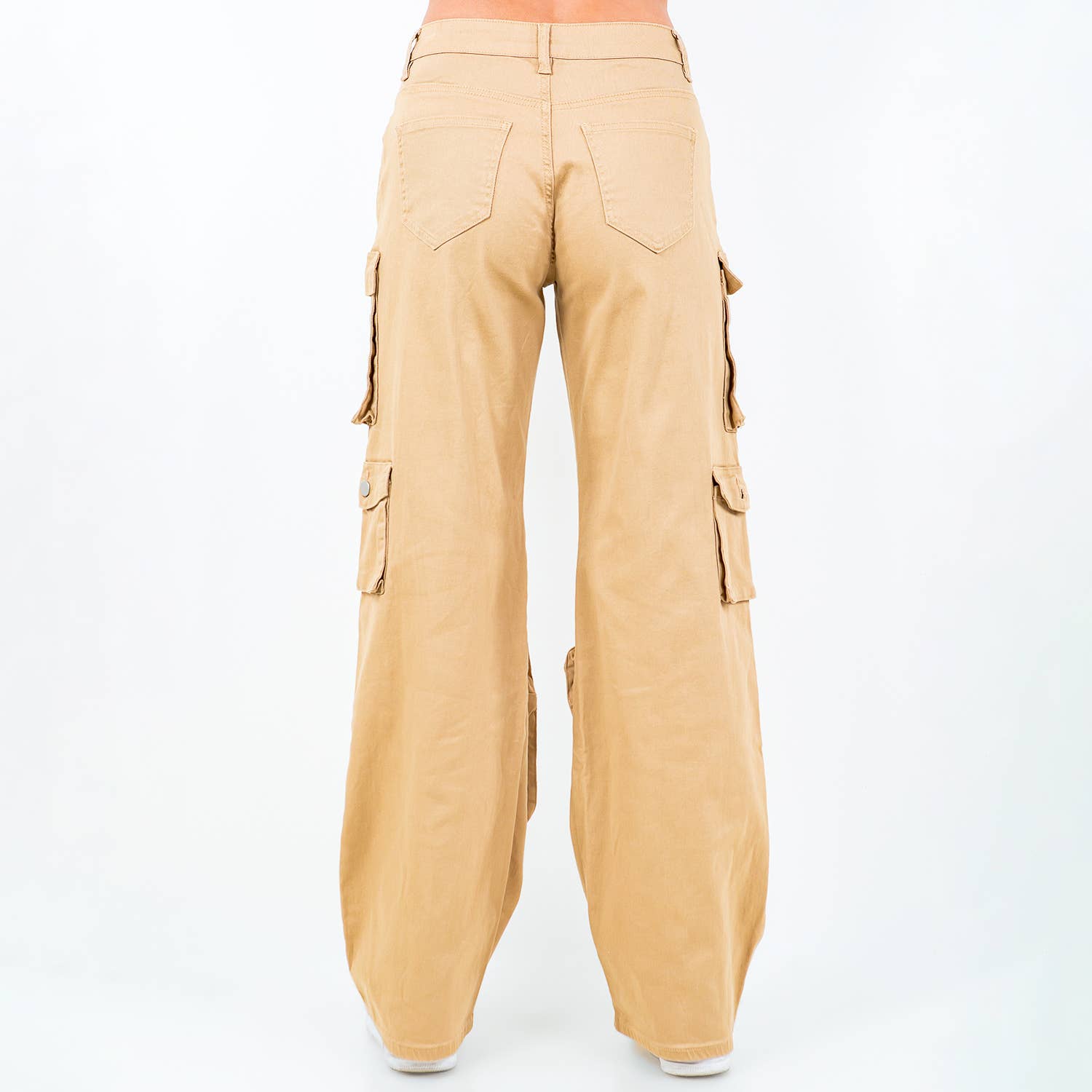 American Bazi - Vente Pantalon – femme - PANTALON TAILLE HAUTE AVEC POCHE À JAMBES LARGES-RJH305892