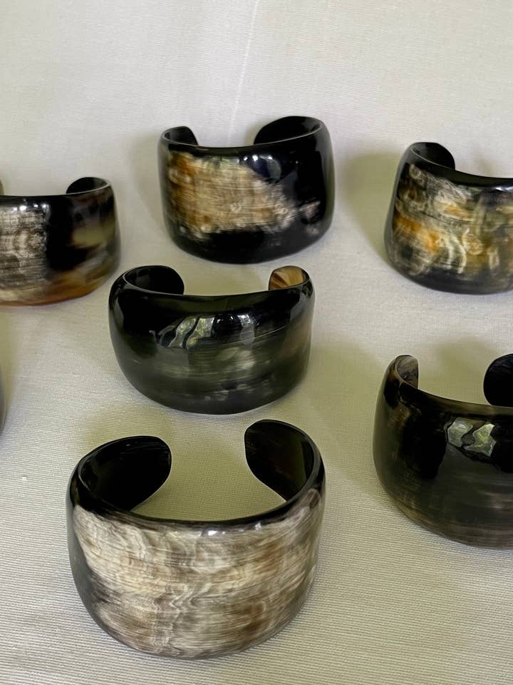 Handcrafted Horn Cuff Bracelet – Made in Madagascar for wholesale by Curiosity