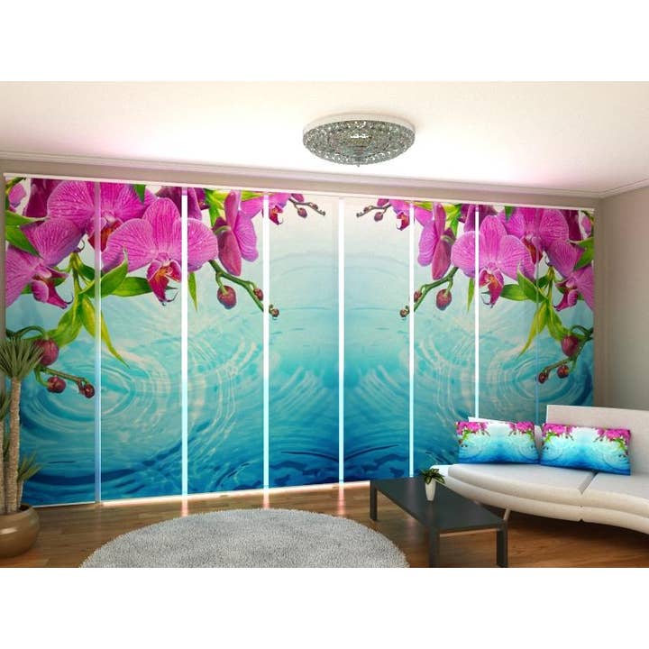 Uppsättning av 8 Underbara Orchid Panel Gardiner för wholesale av IlyDecor