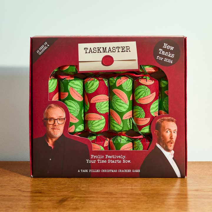 Puzzle Post Games - Wholesale Card Game - Official Taskmaster 2024 Christmas Crackers - Set of 6