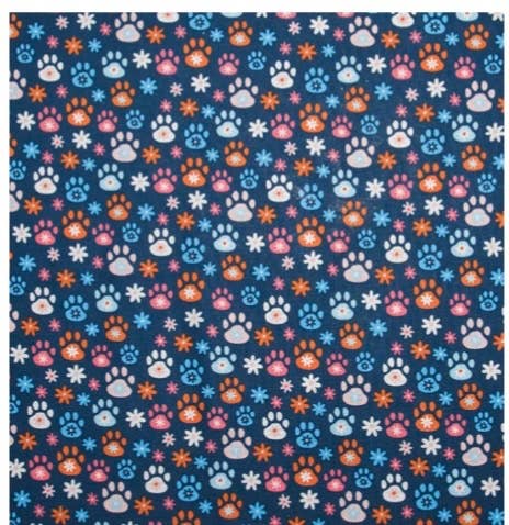 Jo's Pet Treats & Bandanas by Abab Enterprises, LLC - Wholesale Pet Bandana - Dog - Paw Print Tie-On Dog Bandana Retail-Ready2