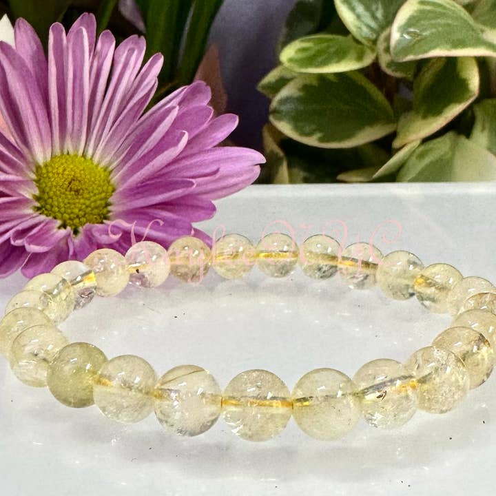 KayleeNYC - Wholesale Beaded Bracelet - Citrine 8mm 7.5” Crystal Stretch Bracelets10