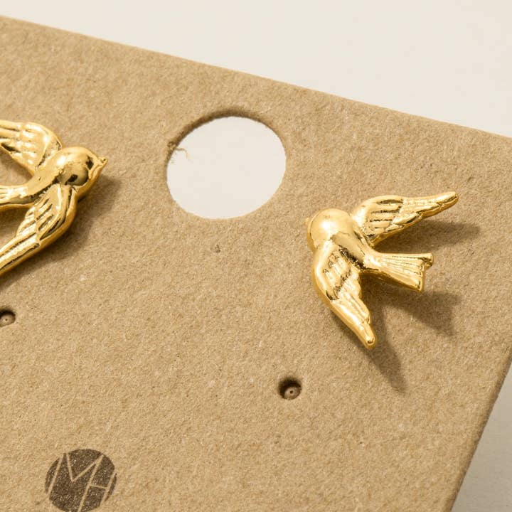Fame Accessories - Wholesale Stud/Post Earrings - Mini Bird Stud Earrings3
