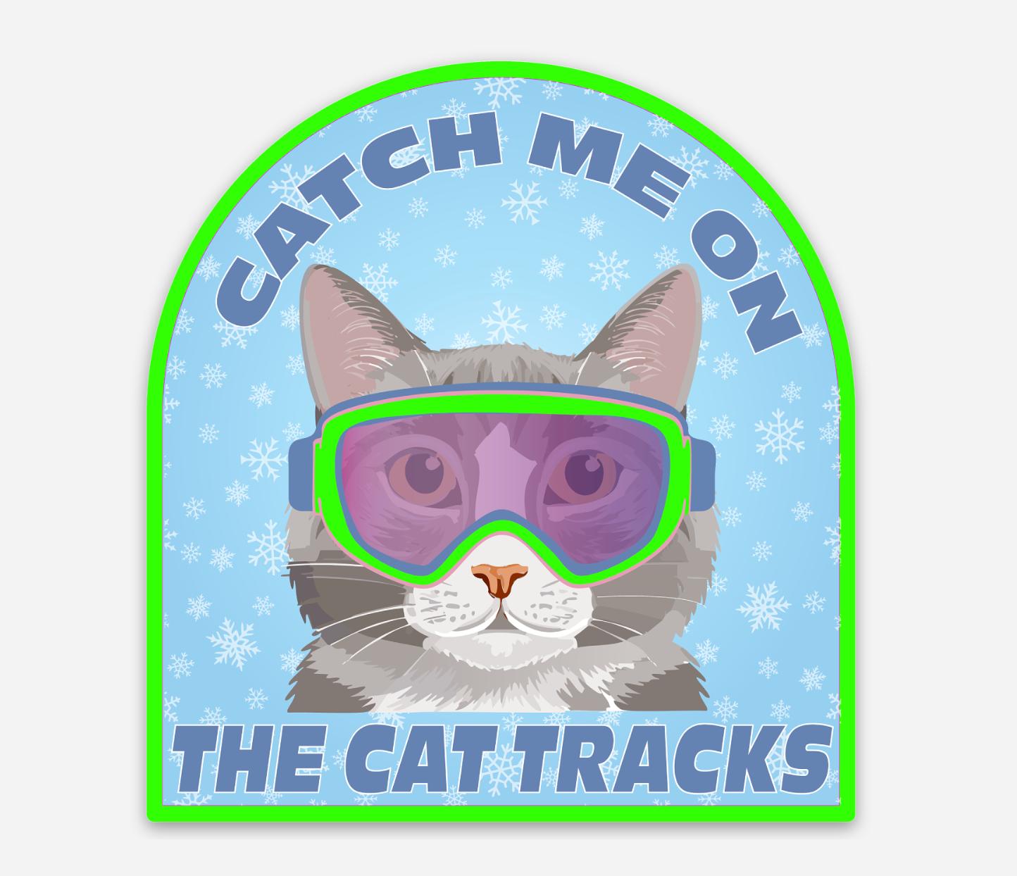 Made of Mountains - Vendita all'ingrosso Adesivo - Prendimi sulle piste da sci retrò - Adesivo0