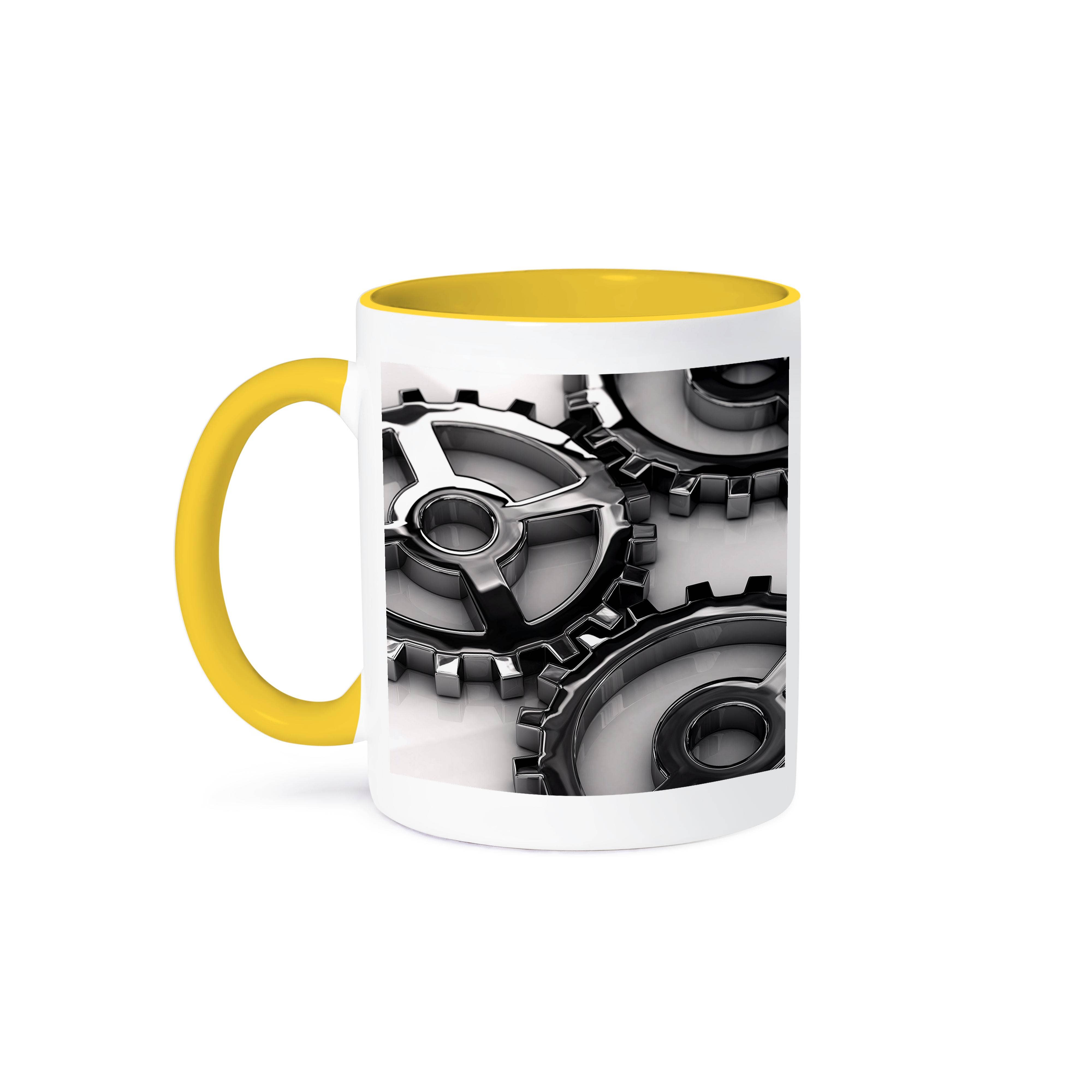 3dRose - Wholesale Coffee Mug - 3dRose, Metal gear gears chrome steel clockwork gearbox cog cogwheel cogs gearwheel sync teamwork concept, Mug0