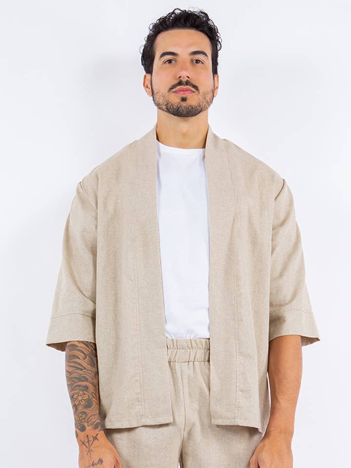 Linen Kimono for wholesale by Betsy Moss