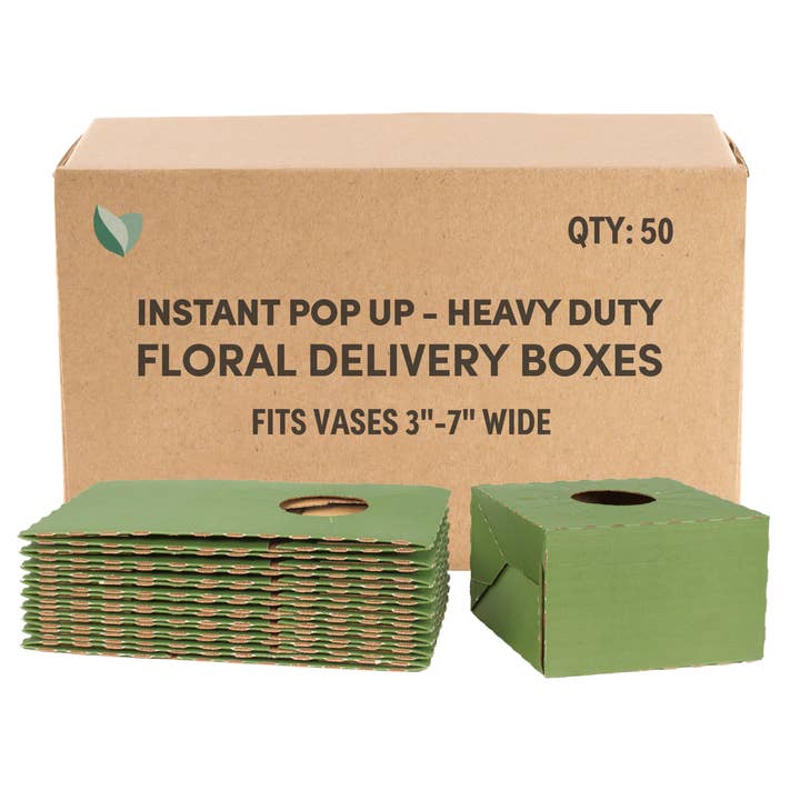 50PK - 8"L Pop Up Floral Delivery Box for Vase Transport and other Purchase Wholesale hall's florist. Free Returns & Net 60 Terms on Faire trending on Faire.