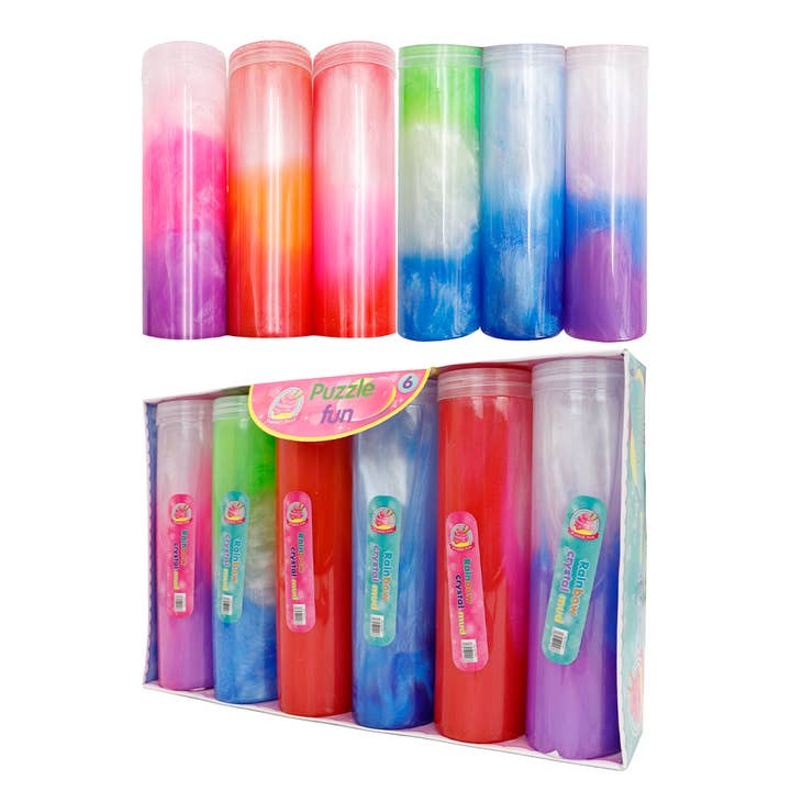 Cap Zone - Wholesale Putty/Slime - Kids - Three Tone Ombre Glitter Shimmer Gel Slime Tube