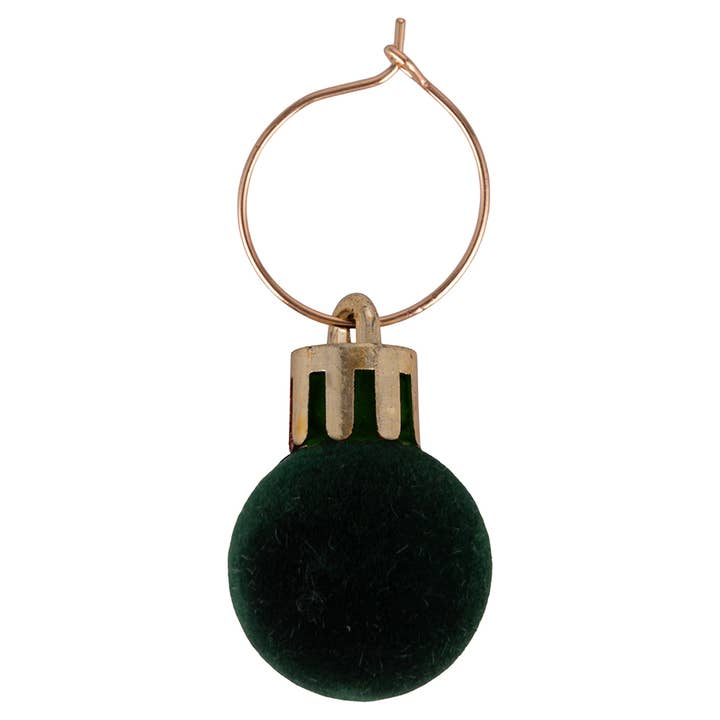 VdE Tivoli 1996 - Wholesale Ornament Set - XMAS SET 6 CHARMS WINE GLASS MARKERS VELVET1