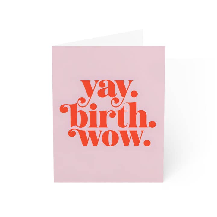 Yay Birth Wow Birthday Greeting Card for wholesale by Buffalovely