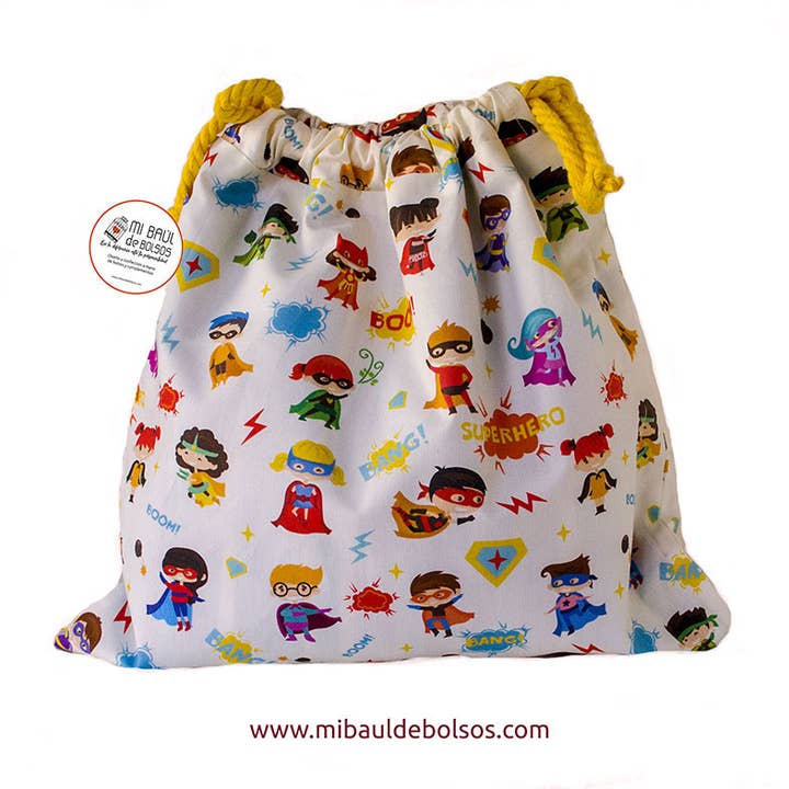 Borsa porta snack «Superheroes» per la vendita all'ingrosso da parte di Mi Baúl de Bolsos