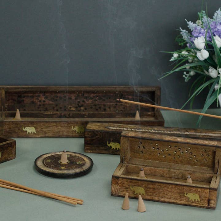 Ancient Wisdom – wholesale Incense – Smoke Boxes Natural Mango Wood5