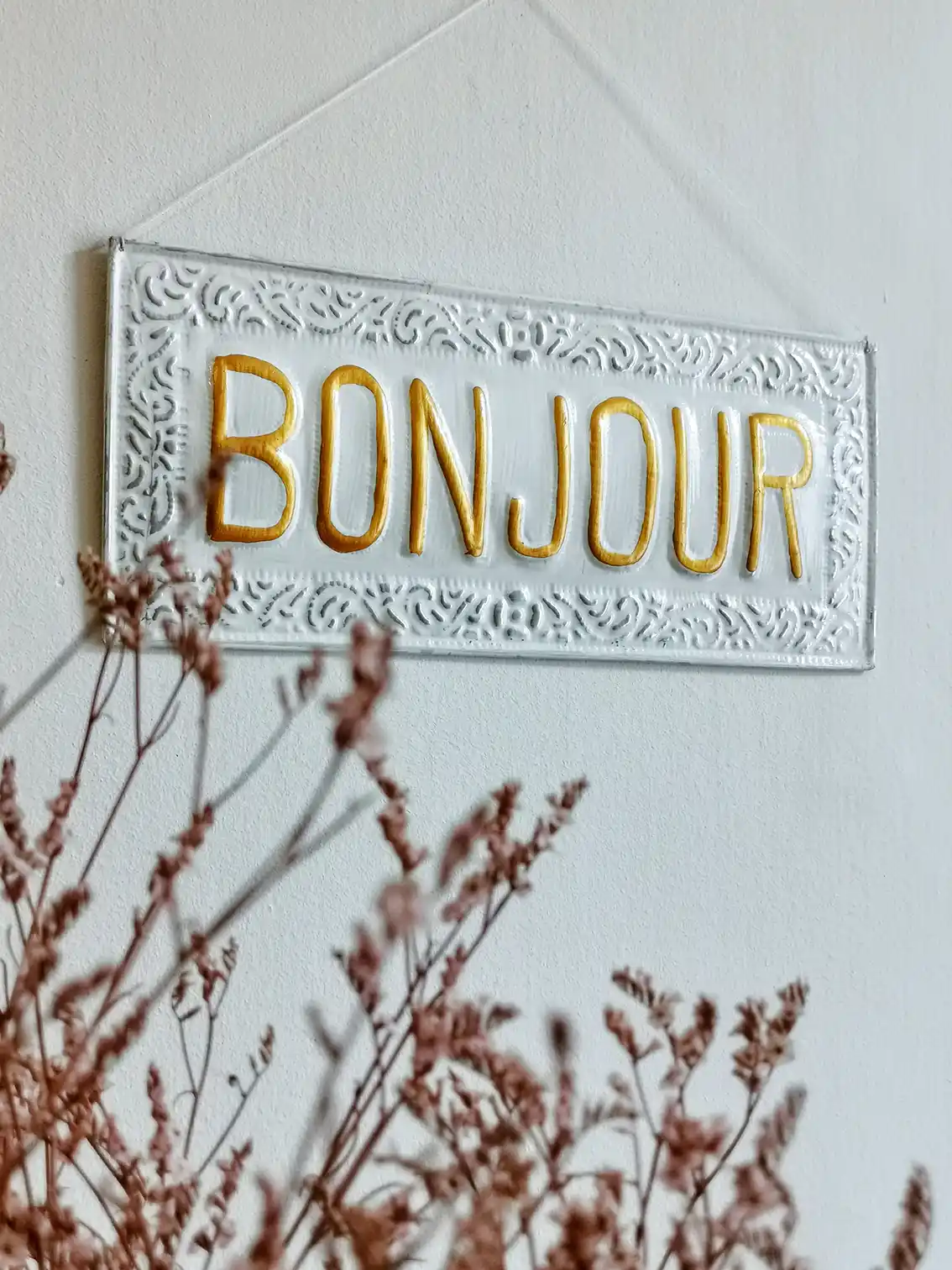 Nayda Diaries - Wholesale Sign - BONJOUR metal decorative plate0