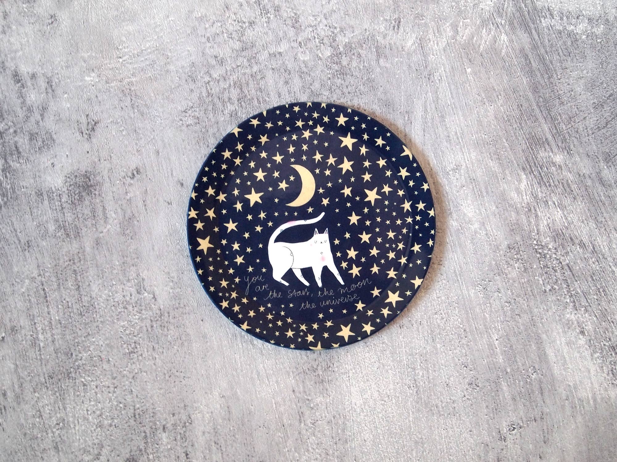 I LIKE CATS – wholesale Jewellery dish – Cat moon and stars ring dish trinket tray5