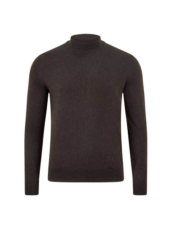 Paul James Knitwear - Wholesale Knit Sweater - Men's - Mens Ultra Fine Cotton Mock Turtle Neck Jumper30