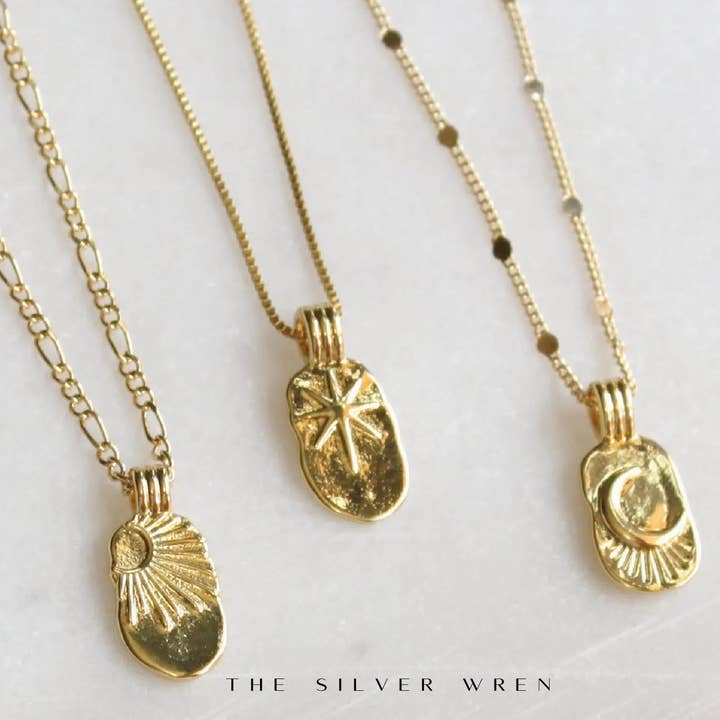 The Silver Wren - Wholesale Pendant/Charm Necklace - Bea Celestial Pendant Necklace