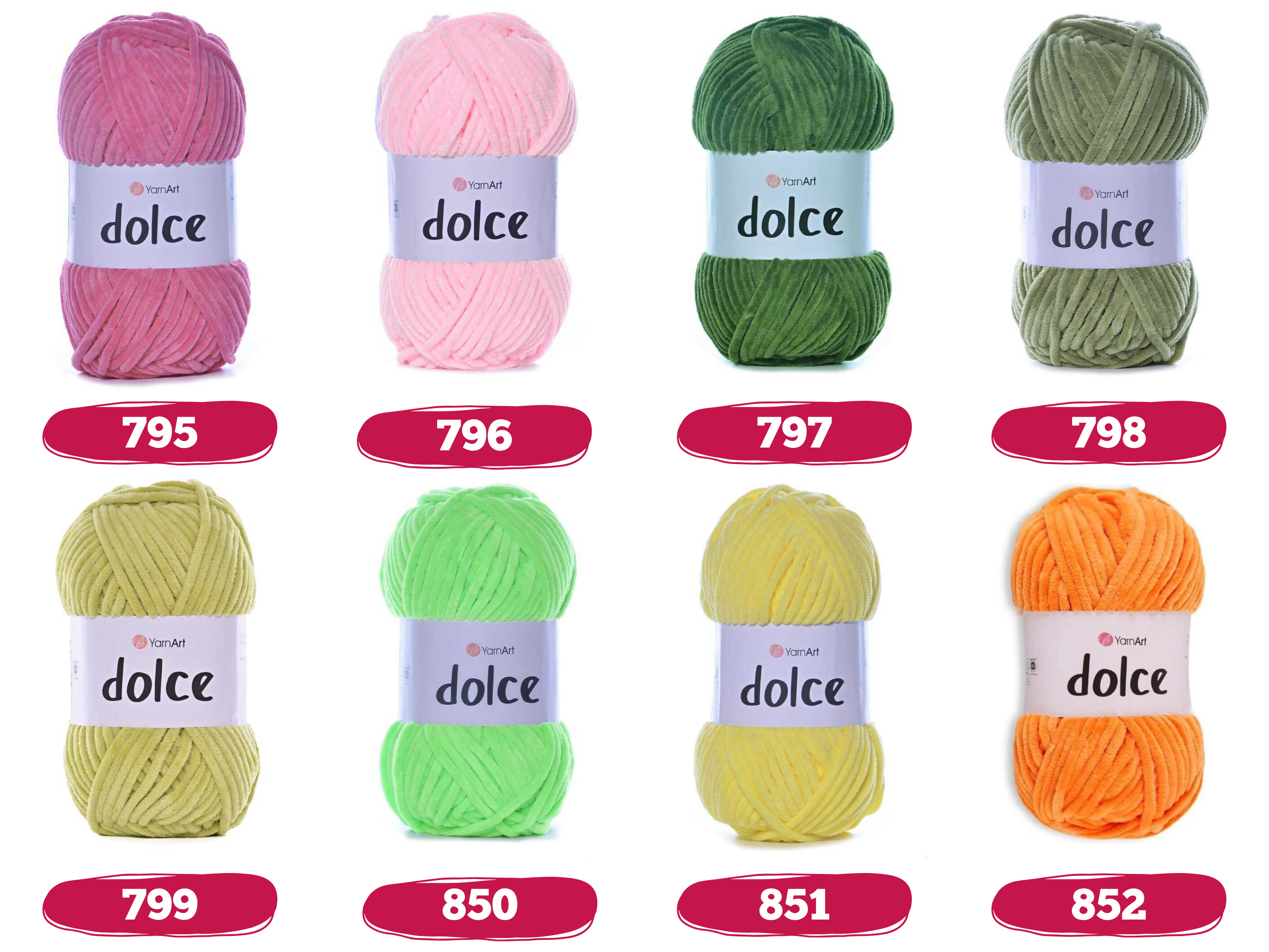 Craftsyarn - Wholesale Yarn - YarnArt Dolce, Velvet Yarn, Knitting and Amigurumi Yarn6