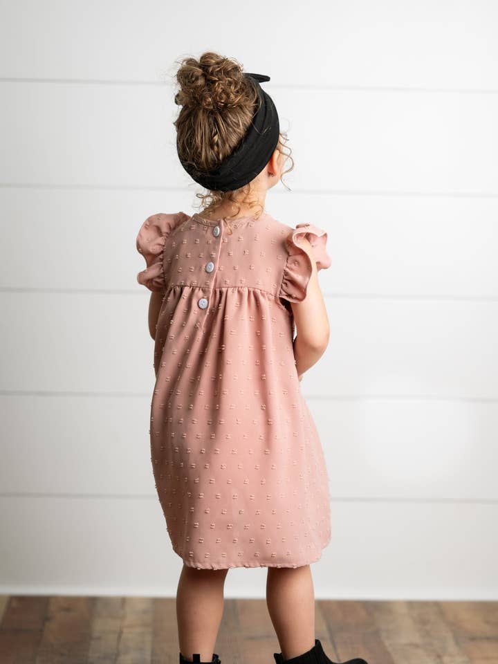 Wren & James - Vente Robe – enfant - Robe d'été à volants avec plastron à pois suisses pour filles1