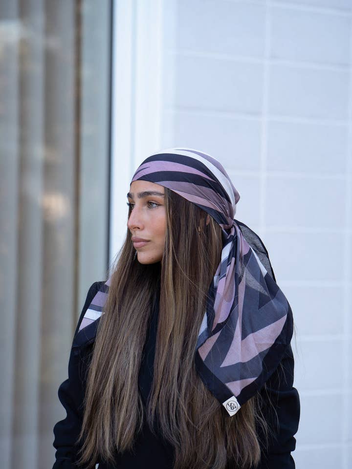 Earthy Pucci Inspired Square Head Scarf for wholesale by The Scarf Bar